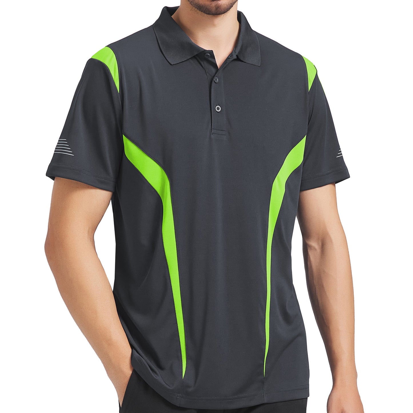 "Custom ISUSI Summit Mens Short Sleeve Hi Vis Polo – Add Your Logo | NS Promo - NS PROMO"