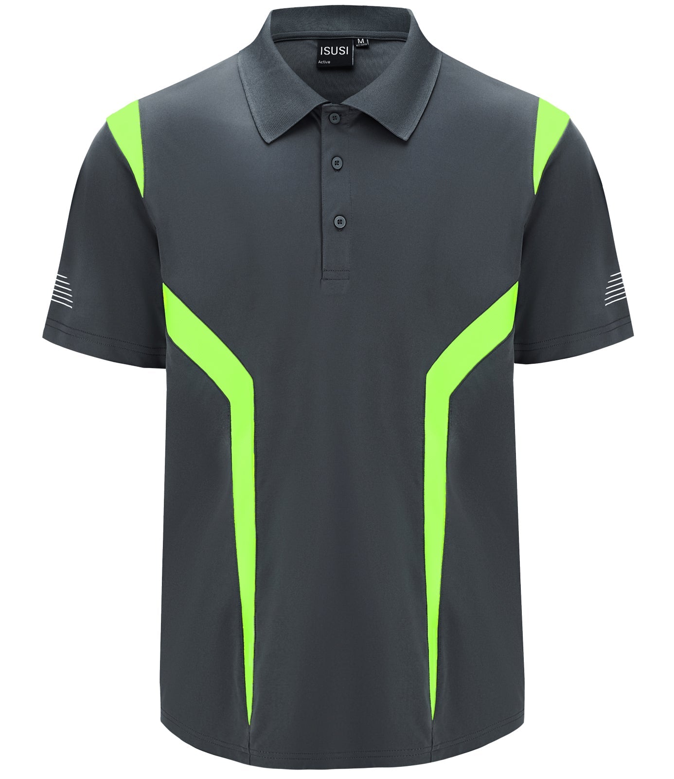 "Custom ISUSI Summit Mens Short Sleeve Hi Vis Polo – Add Your Logo | NS Promo - NS PROMO"