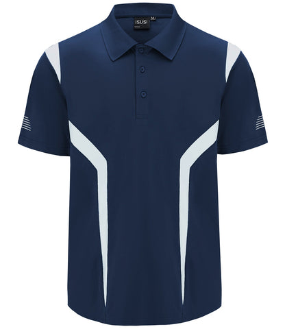 "Custom ISUSI Summit Mens Short Sleeve Hi Vis Polo – Add Your Logo | NS Promo - NS PROMO"