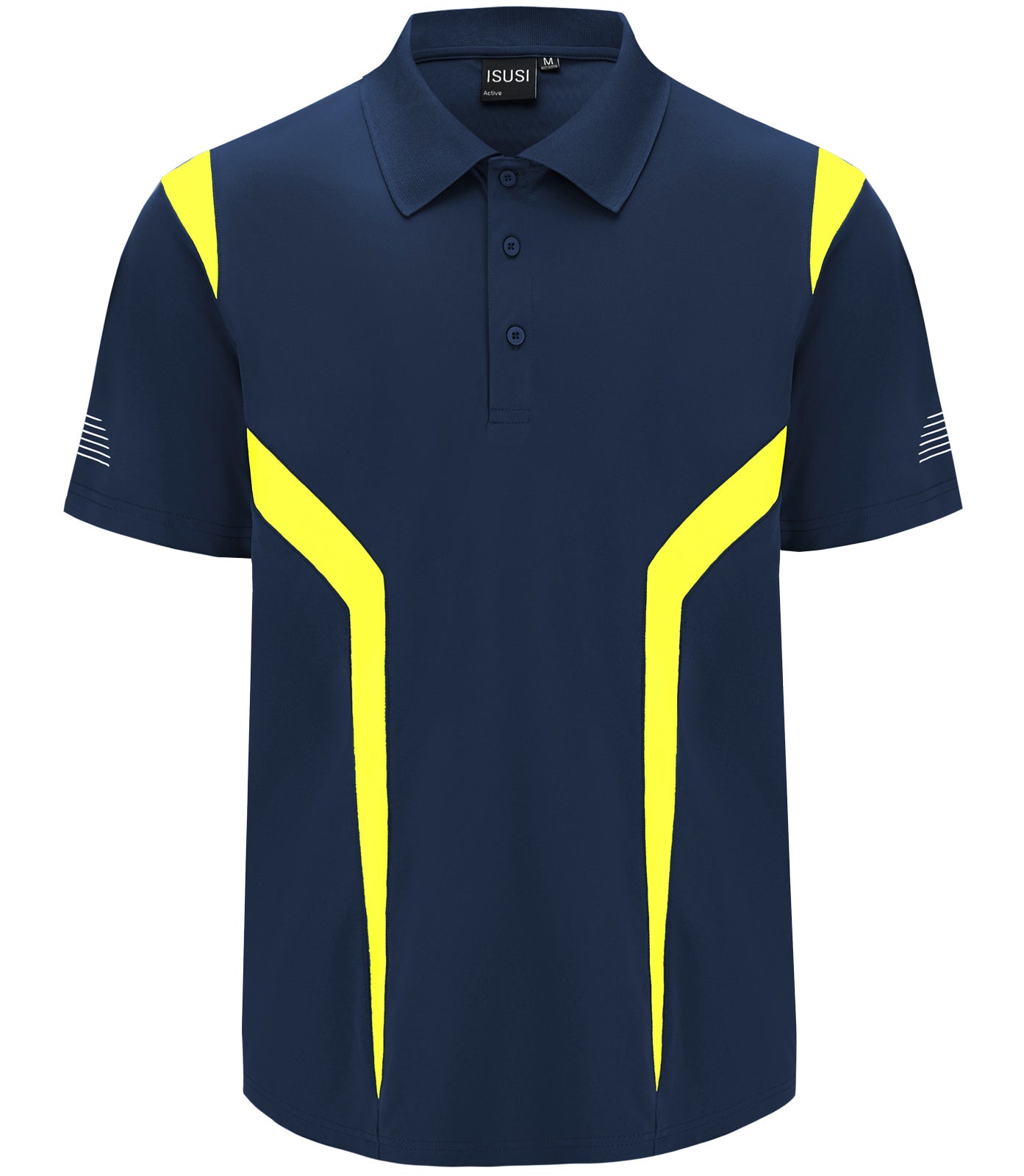 "Custom ISUSI Summit Mens Short Sleeve Hi Vis Polo – Add Your Logo | NS Promo - NS PROMO"
