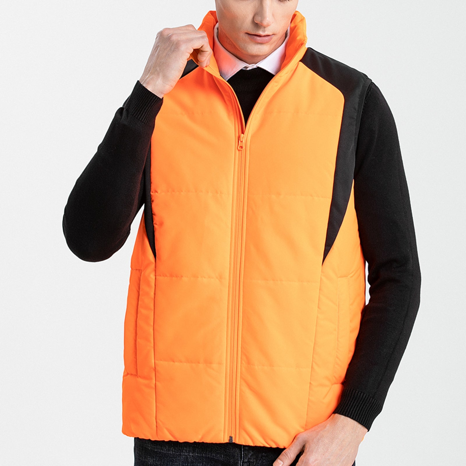 "Custom Hi Vis Puffer Vest Add Your Logo – ISUSI - NS PROMO"