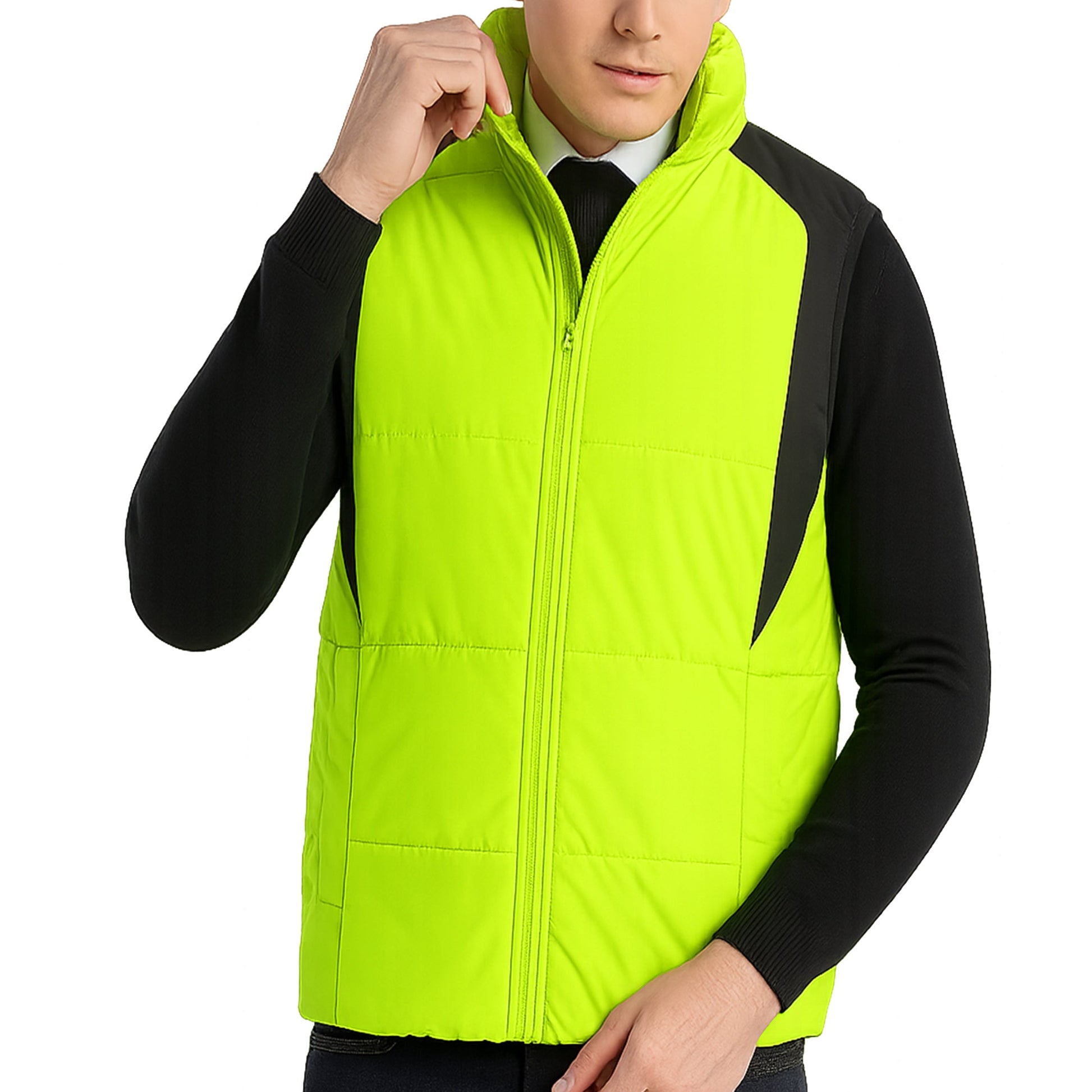 "Custom Hi Vis Puffer Vest Add Your Logo – ISUSI - NS PROMO"