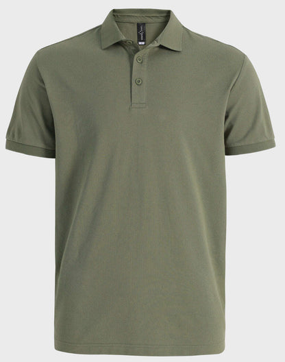 "Mens Ultrafine Cotton Pique Polo Shirt Classic Short Sleeve Breathable Tailored Fit - NS PROMO"