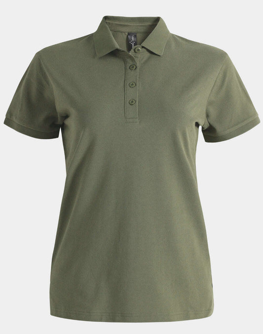 "Ladies Ultrafine Cotton Polo Short Sleeve Pique - NS PROMO"