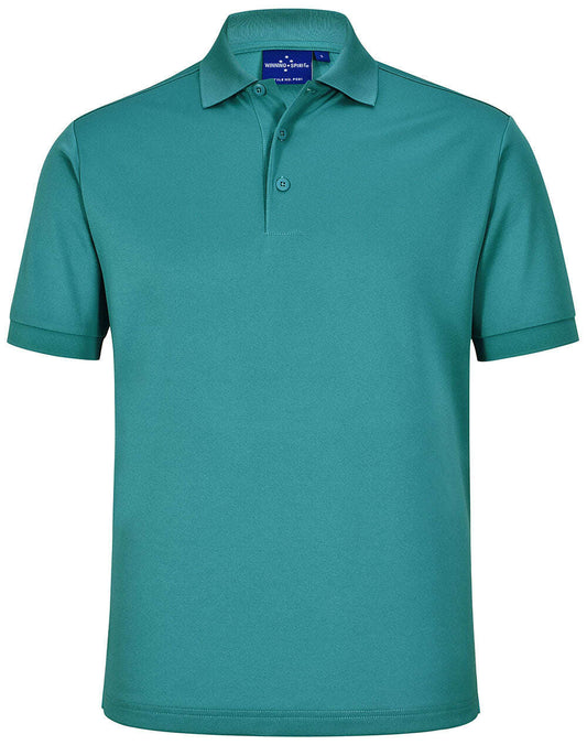 "Mens Cotton Corporate Polo Shirt Short Sleeve Sustainable Poly - NS PROMO"