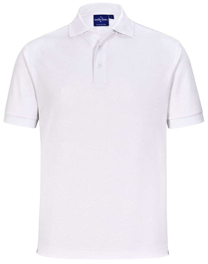 "Mens Cotton Corporate Polo Shirt Short Sleeve Sustainable Poly - NS PROMO"