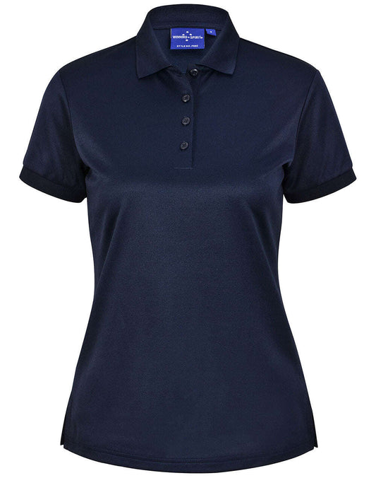 "Ladies Cotton Polo Shirt Short Sleeve Sustainable Poly - NS PROMO"