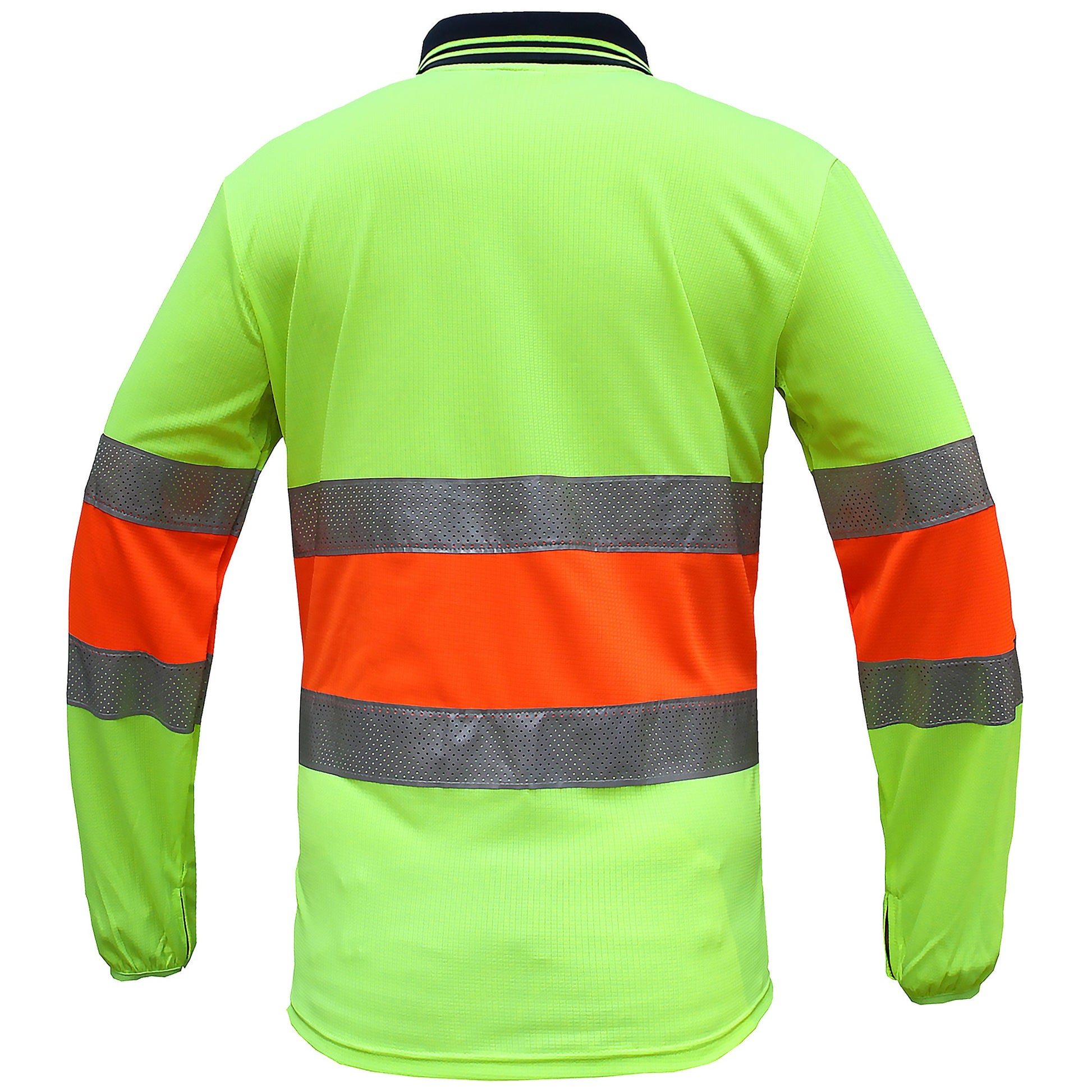 "Custom Hi Vis Long Sleeve Polo – Reflective Bio-Motion, Add Your Logo | NS Promo - NS PROMO"