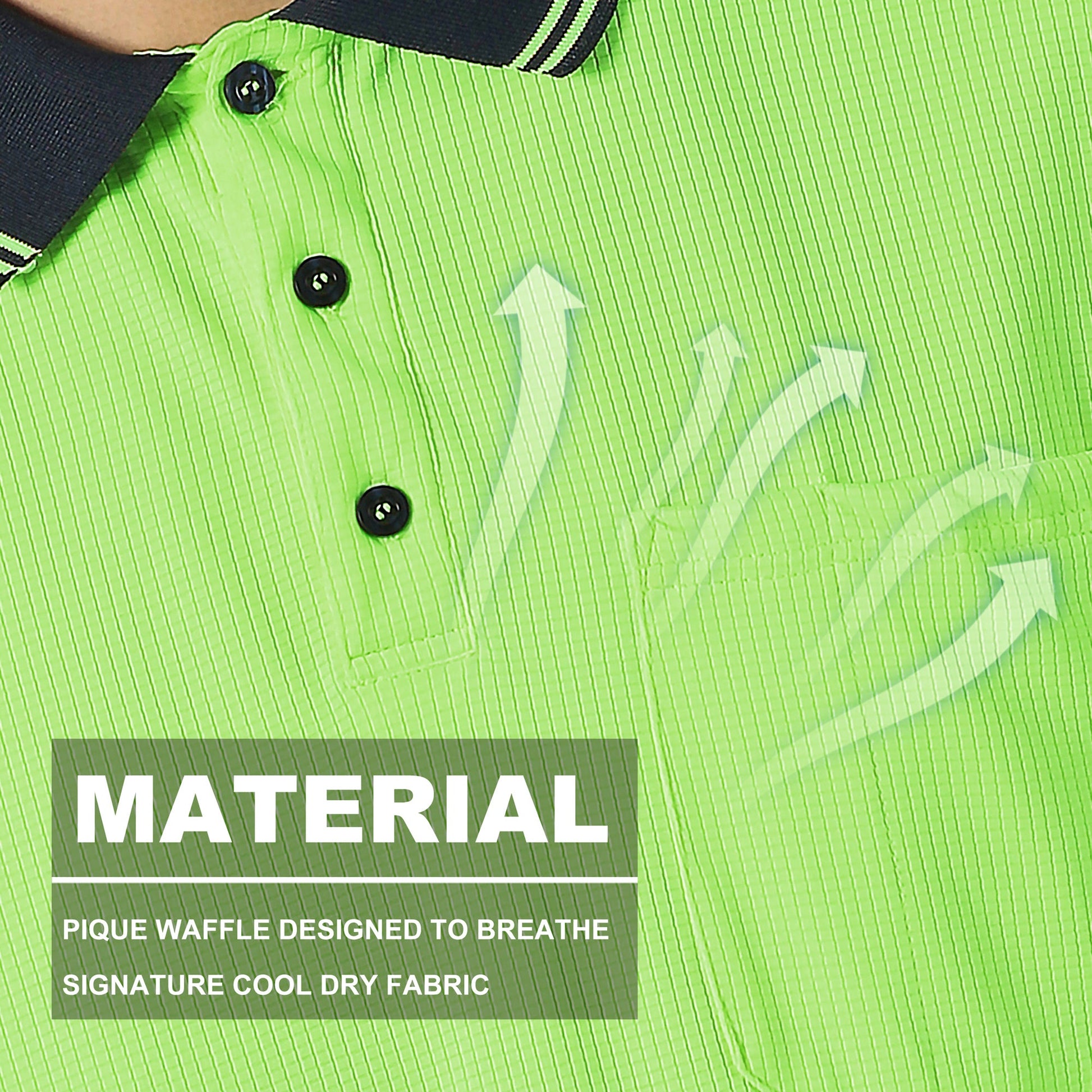 "Custom Hi Vis Long Sleeve Polo – Reflective Bio-Motion, Add Your Logo | NS Promo - NS PROMO"