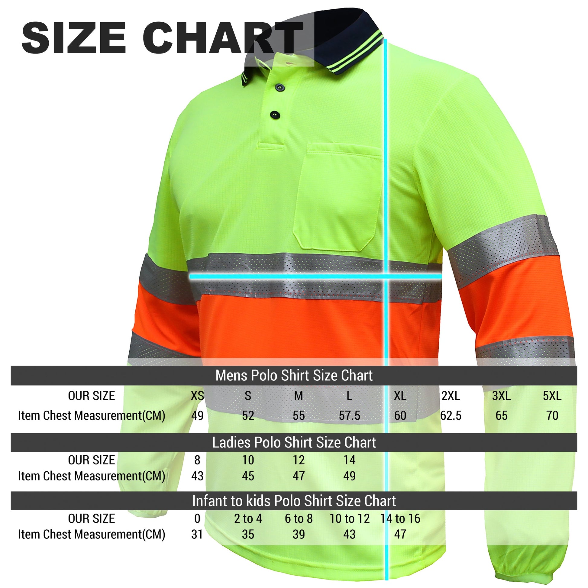 "Custom Hi Vis Long Sleeve Polo – Reflective Bio-Motion, Add Your Logo | NS Promo - NS PROMO"