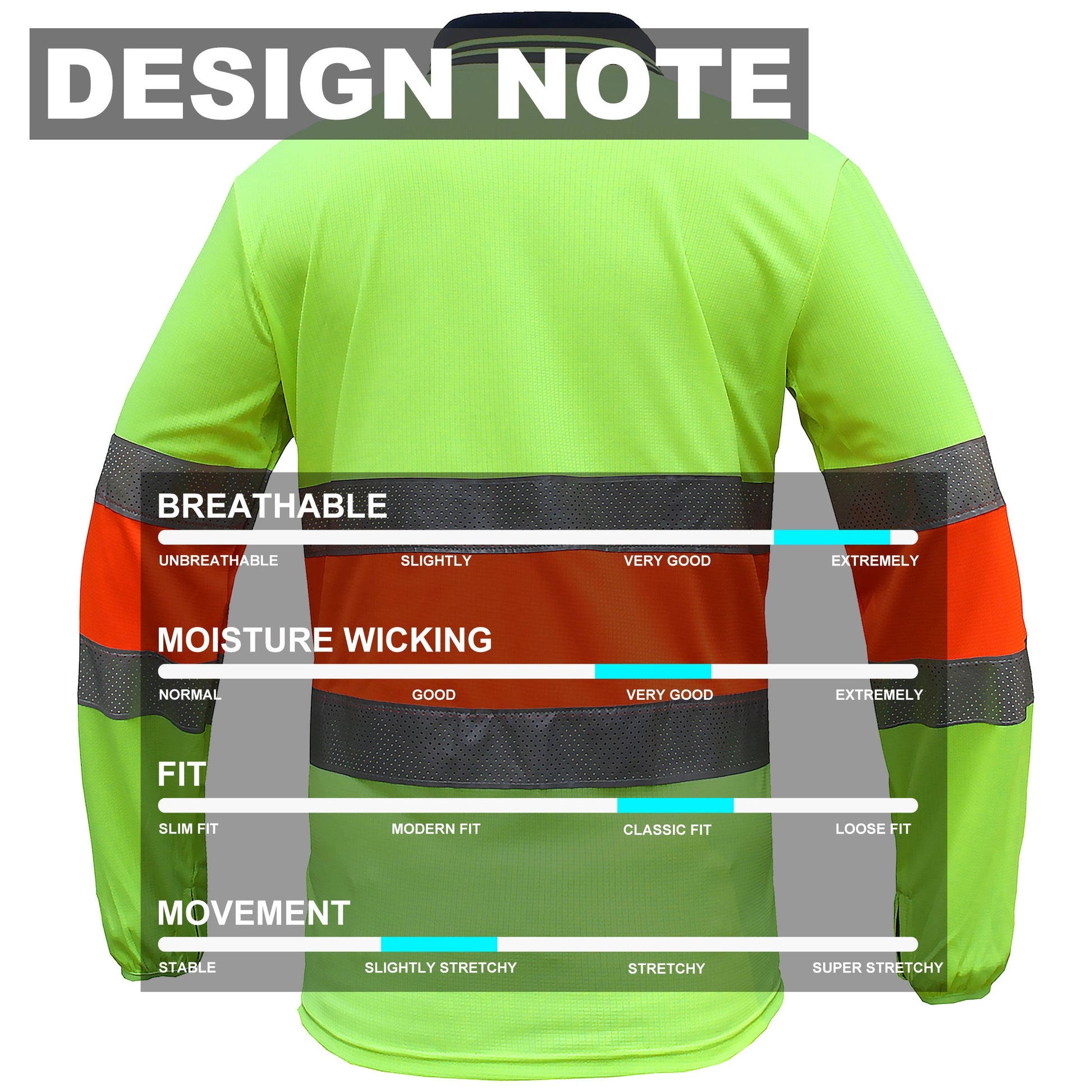 "Custom Hi Vis Long Sleeve Polo – Reflective Bio-Motion, Add Your Logo | NS Promo - NS PROMO"