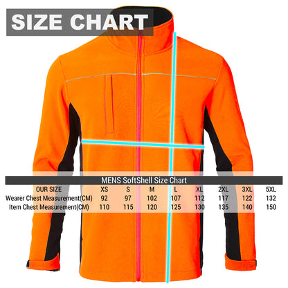 "Custom Hi Vis Softshell Jacket Add Your Logo – Big Bee Panel - NS PROMO"