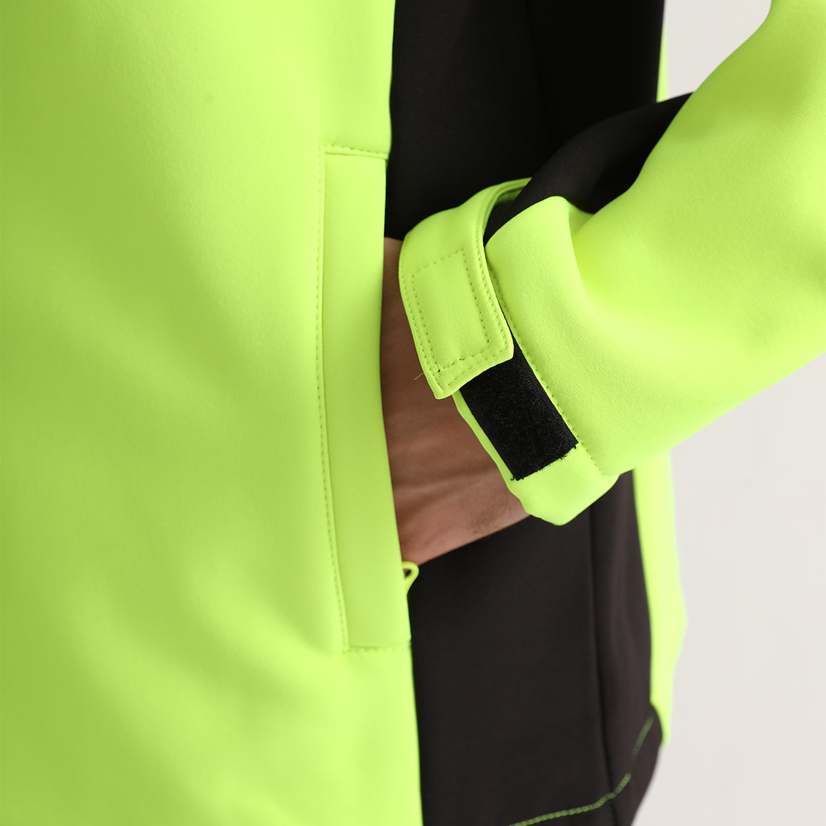 "Custom Hi Vis Softshell Jacket Add Your Logo – Big Bee Panel - NS PROMO"