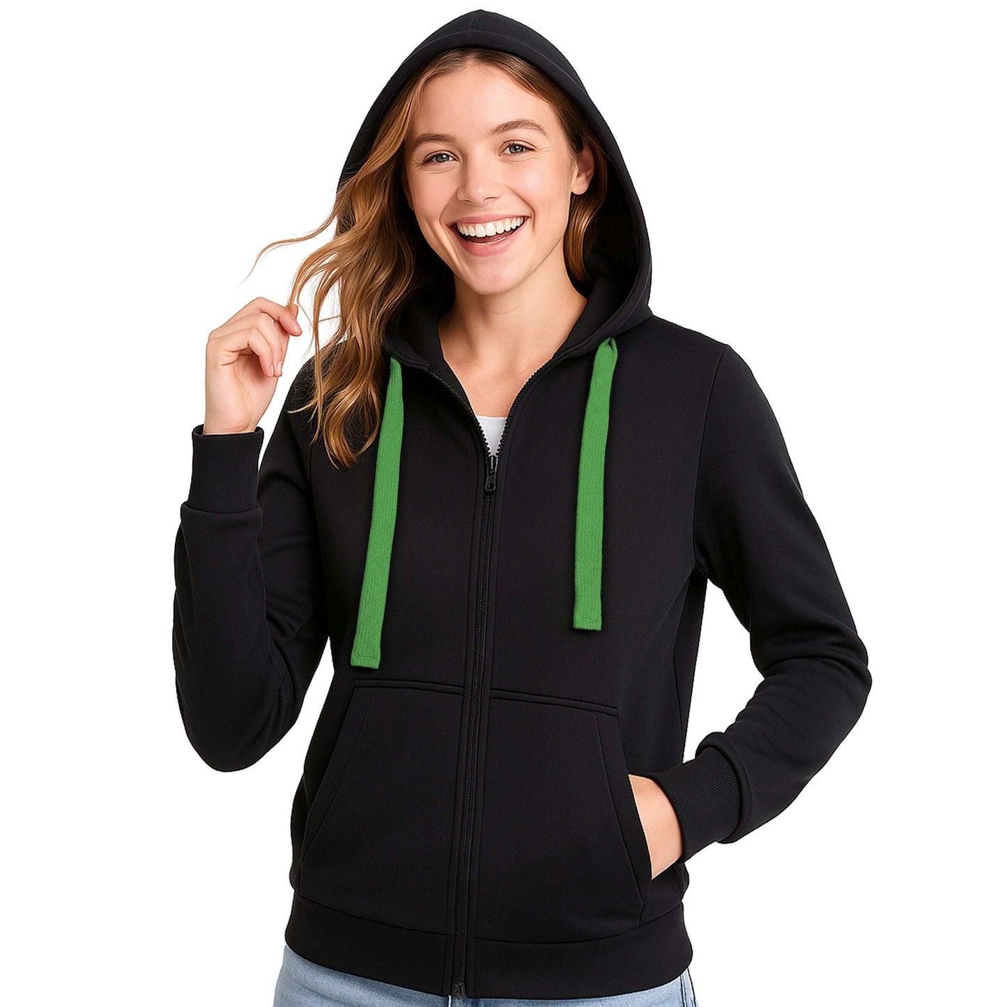 ISUSI Ladies Contrast Hoodie Jumper Jacket - NS PROMO