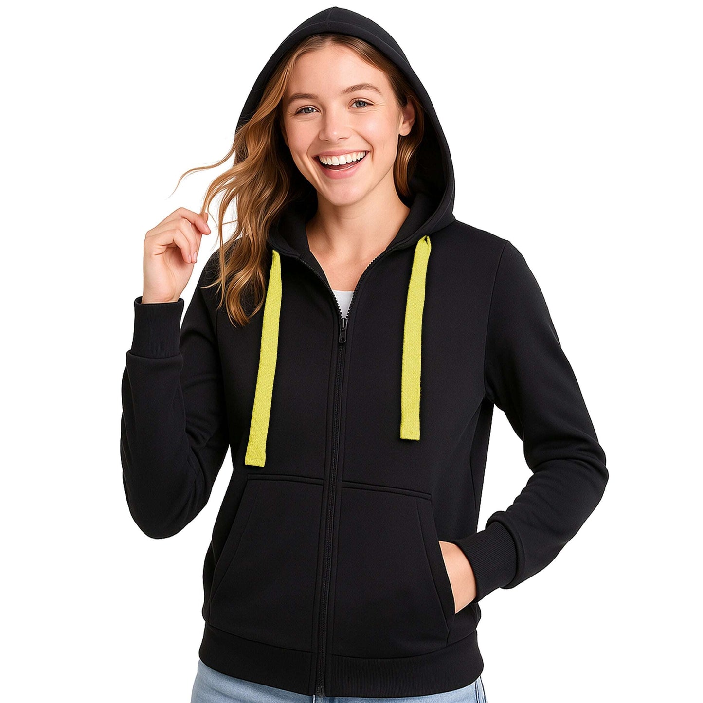 ISUSI Ladies Contrast Hoodie Jumper Jacket - NS PROMO
