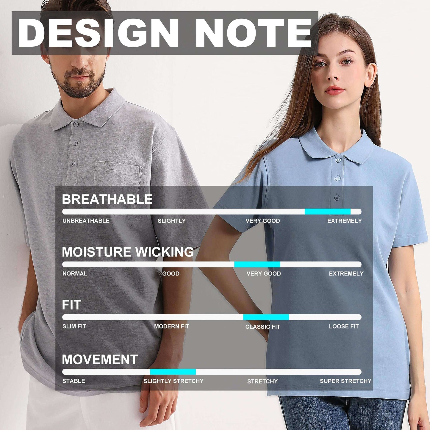 ISUSI Everyday Ladies Polo Shirts, Cotton Blend, UPF 30+ - Big Bee