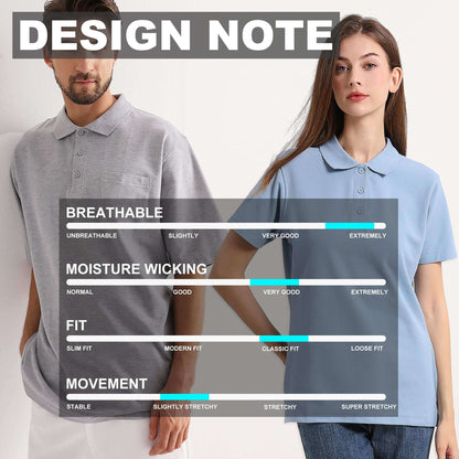 ISUSI Everyday Ladies Polo Shirts, Cotton Blend, UPF 30+ - Big Bee