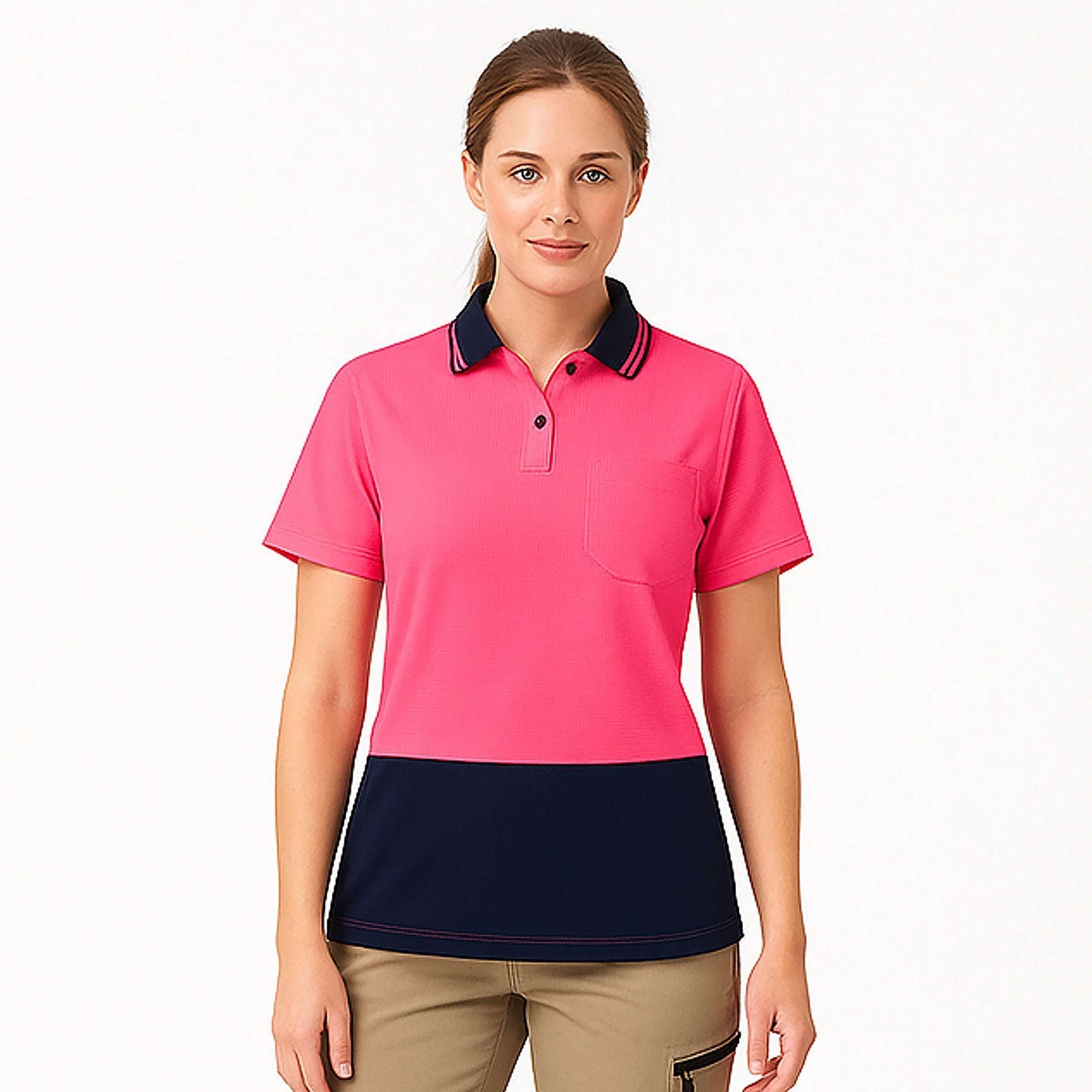 Big Bee Ladies Hi Vis Polo Shirts, Short Sleeve - NS PROMO