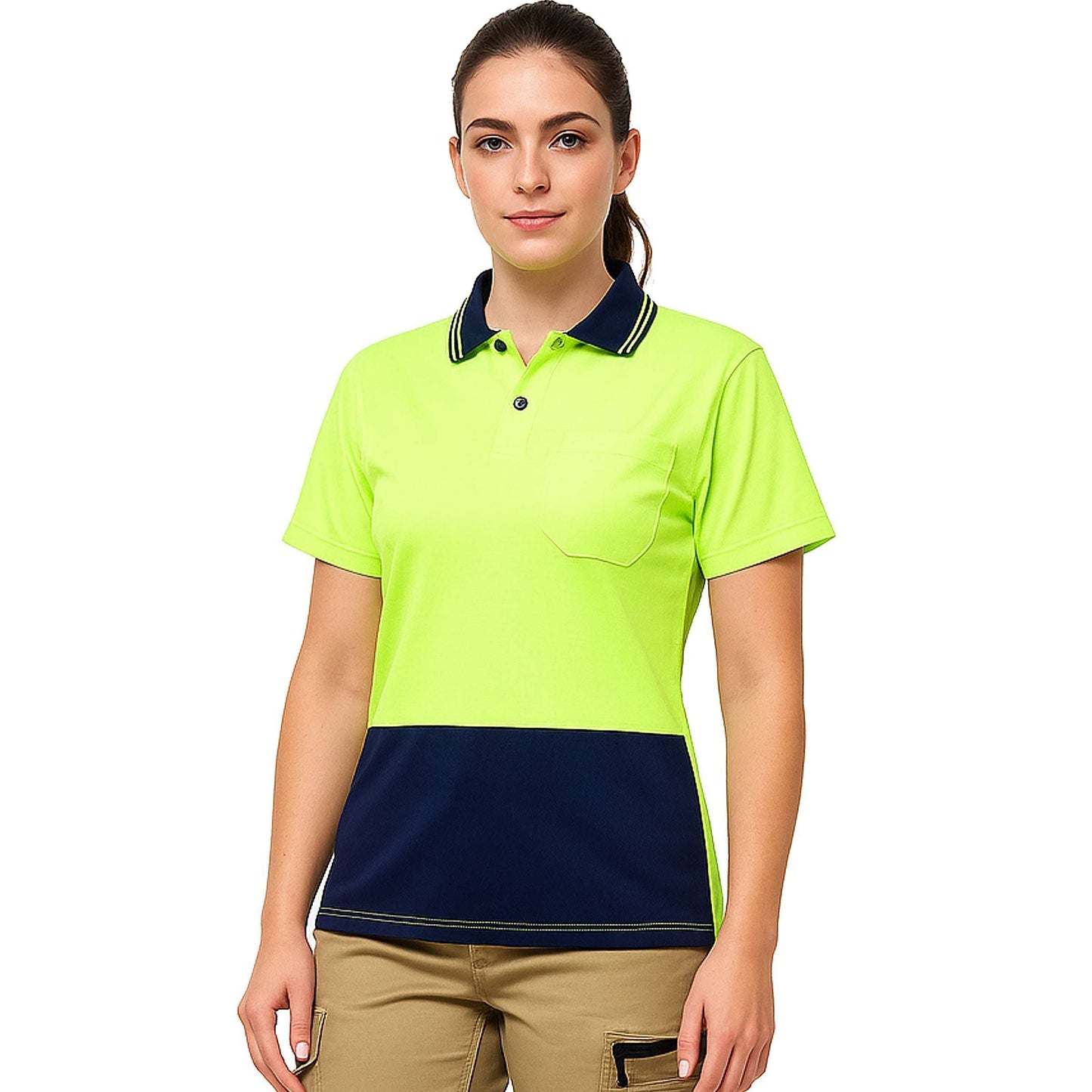 Big Bee Ladies Hi Vis Polo Shirts, Short Sleeve - NS PROMO