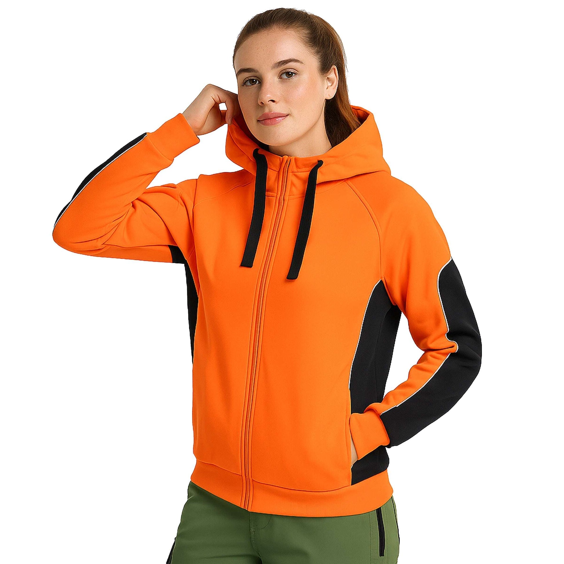 Big Bee Ladies Work Jumper Hi Vis Hoodie - NS PROMO