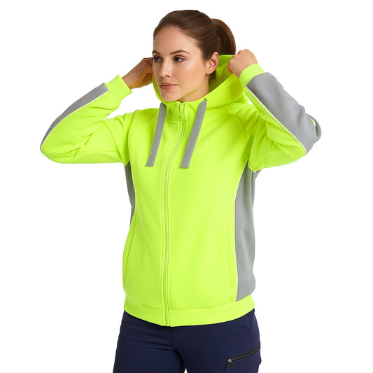 Big Bee Ladies Work Jumper Hi Vis Hoodie - NS PROMO