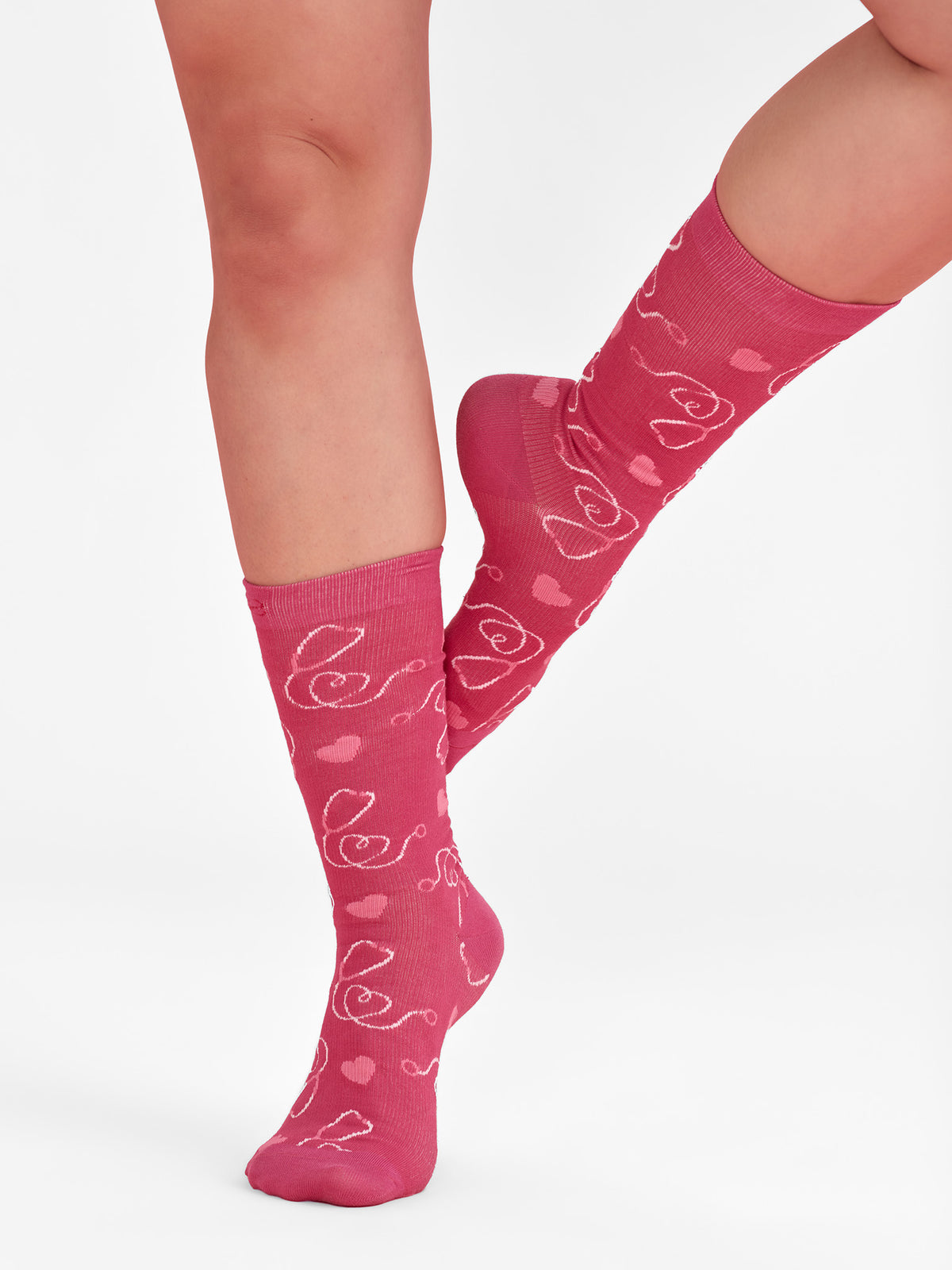 Pink Unisex Happy Feet Comfort Socks