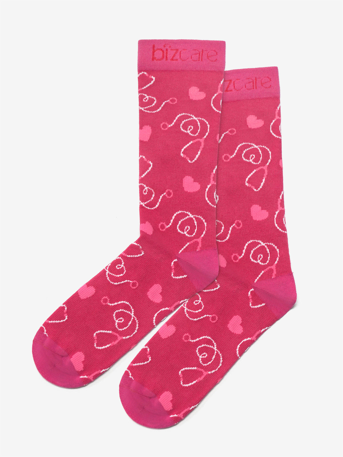 Pink Unisex Happy Feet Comfort Socks