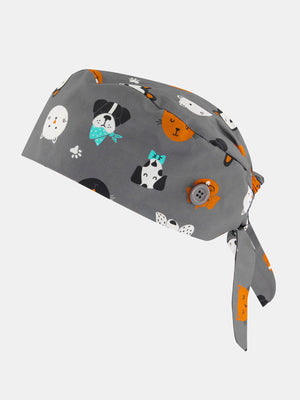 Printed Unisex Scrub Cap