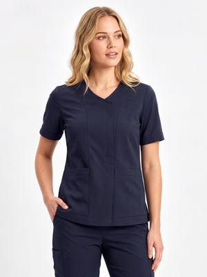 Parks Womens Zip Front Scrub Top