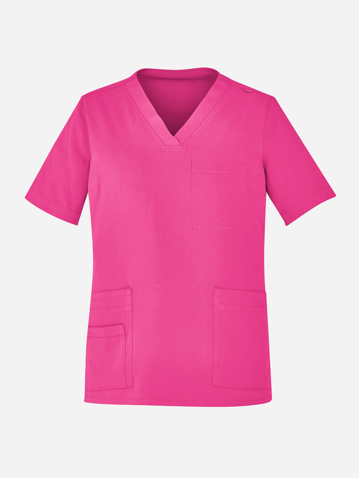 Pink Unisex V-Neck Scrub Top