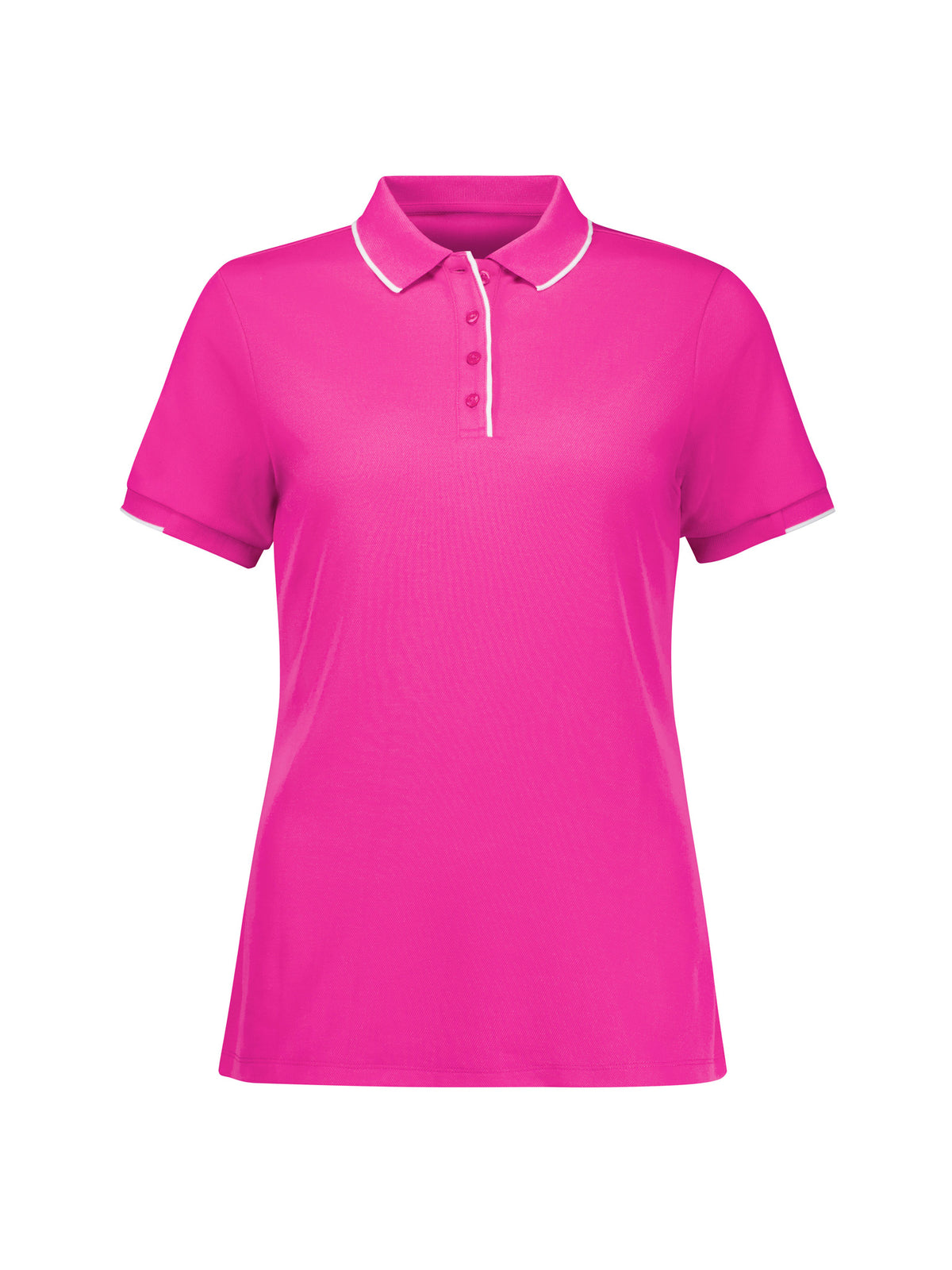Pink Womens Short Sleeve Polo