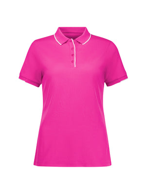 Pink Womens Short Sleeve Polo