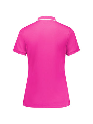 Pink Womens Short Sleeve Polo