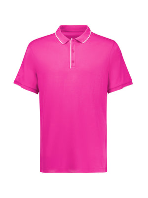 Pink Mens Short Sleeve Polo
