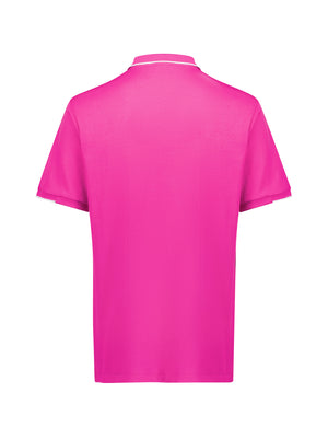 Pink Mens Short Sleeve Polo