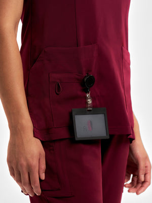 Avery Womens Round Neck Scrub Top