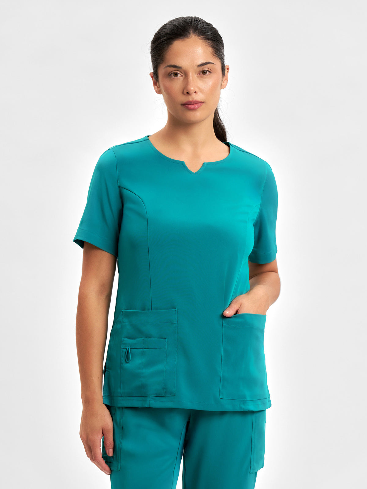 Avery Womens Round Neck Scrub Top