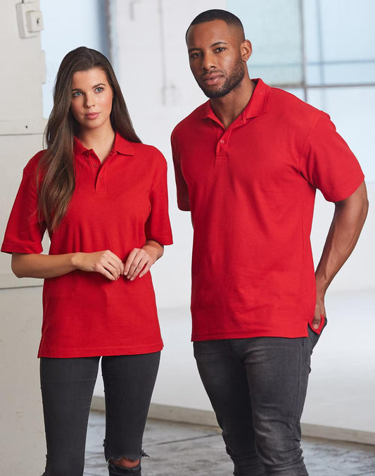 Unisex Poly Cotton Polo Short Sleeve Pique Knit - NS PROMO