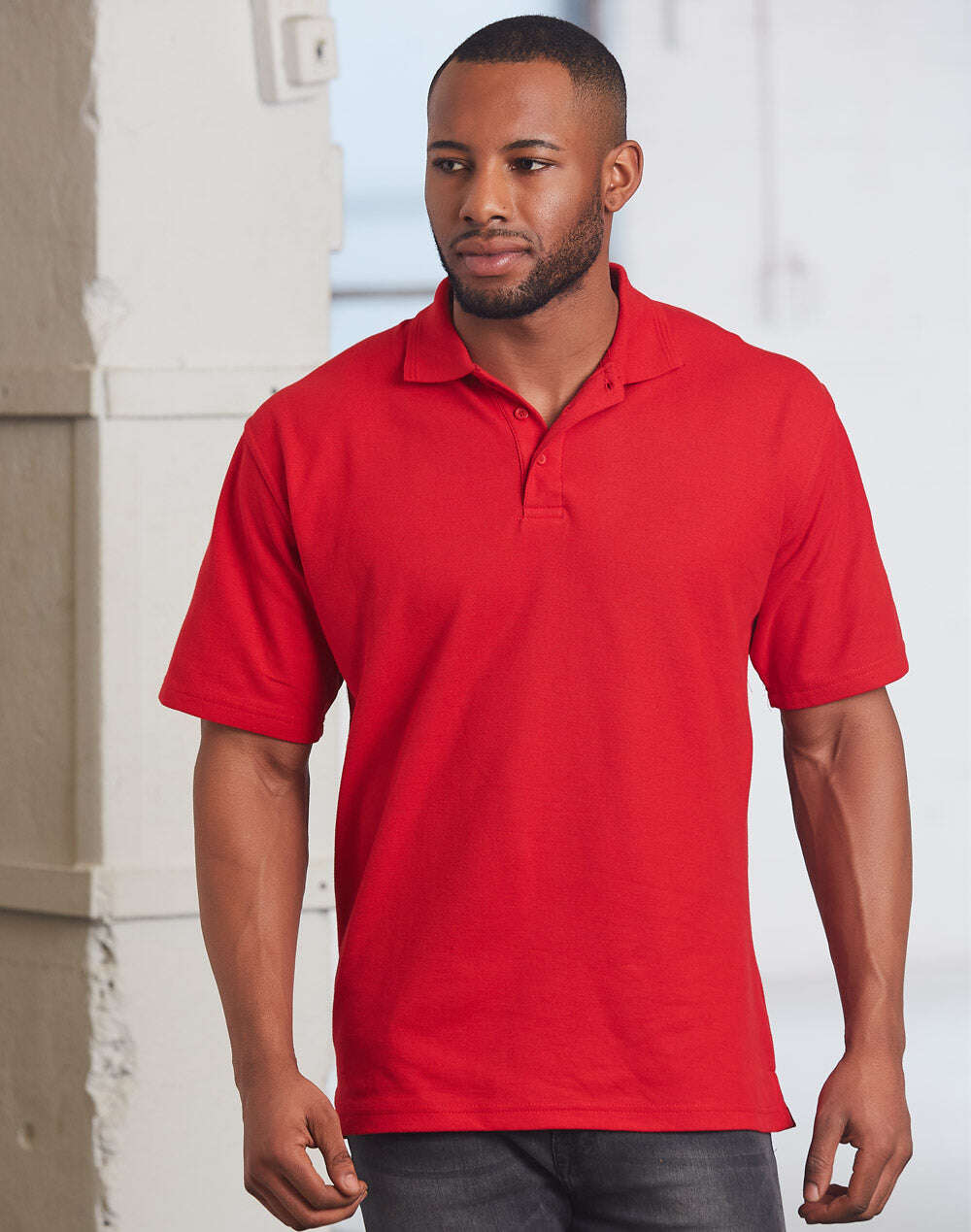 Unisex Poly Cotton Polo Short Sleeve Pique Knit - NS PROMO
