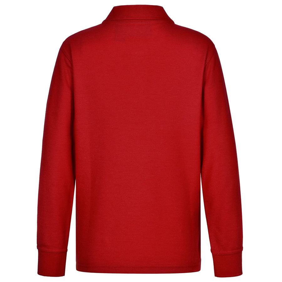 Winning Spirit PS12K Kids Long Sleeve Poly Cotton Polo Shirt