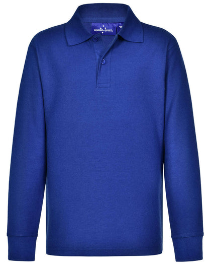 Kids Poly Cotton Polo Shirt Long Sleeve Easy Fit - NS PROMO