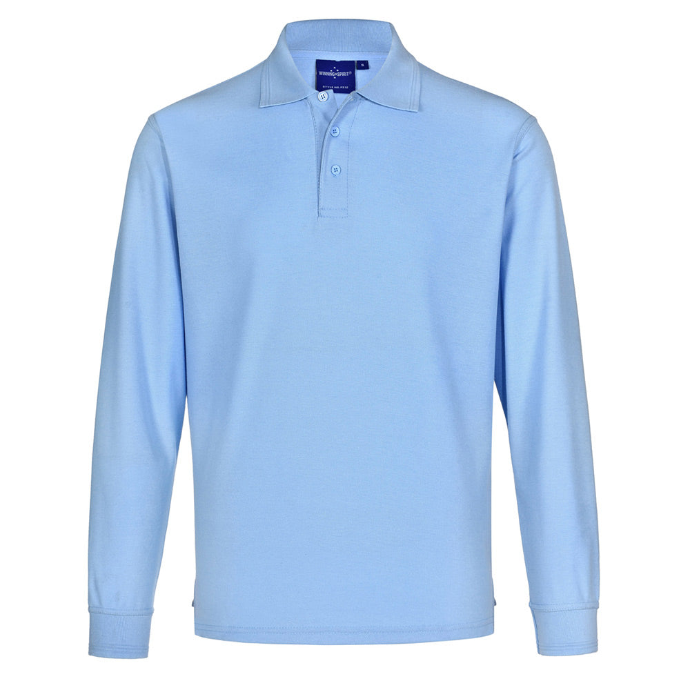 Winning Spirit PS12 Unisex Long Sleeve Poly Cotton Polo Shirt