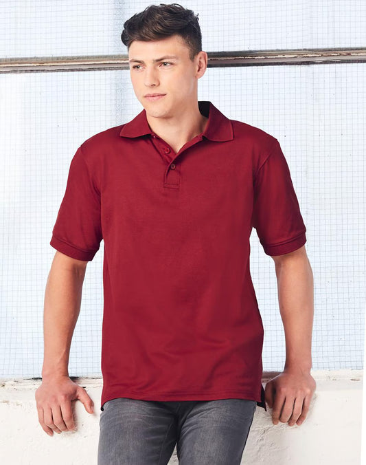 Mens TrueDry Polo Shirt Short Sleeve Breathable Cotton-Back Mesh - NS PROMO