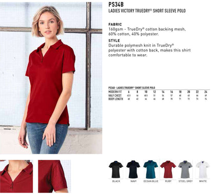 Ladies TrueDry Polo Shirt Short Sleeve Victory - NS PROMO
