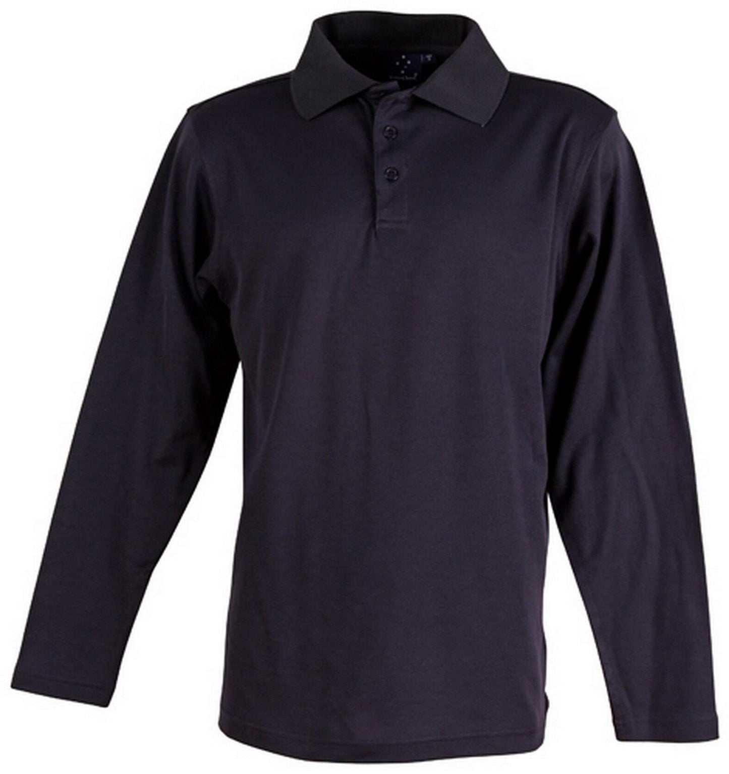 Mens TrueDry Polo Shirts Long Sleeve Breathable Easy Care Workwear Top - NS PROMO