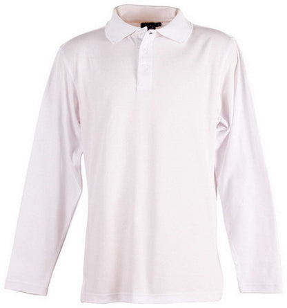 Mens TrueDry Polo Shirts Long Sleeve Breathable Easy Care Workwear Top - NS PROMO