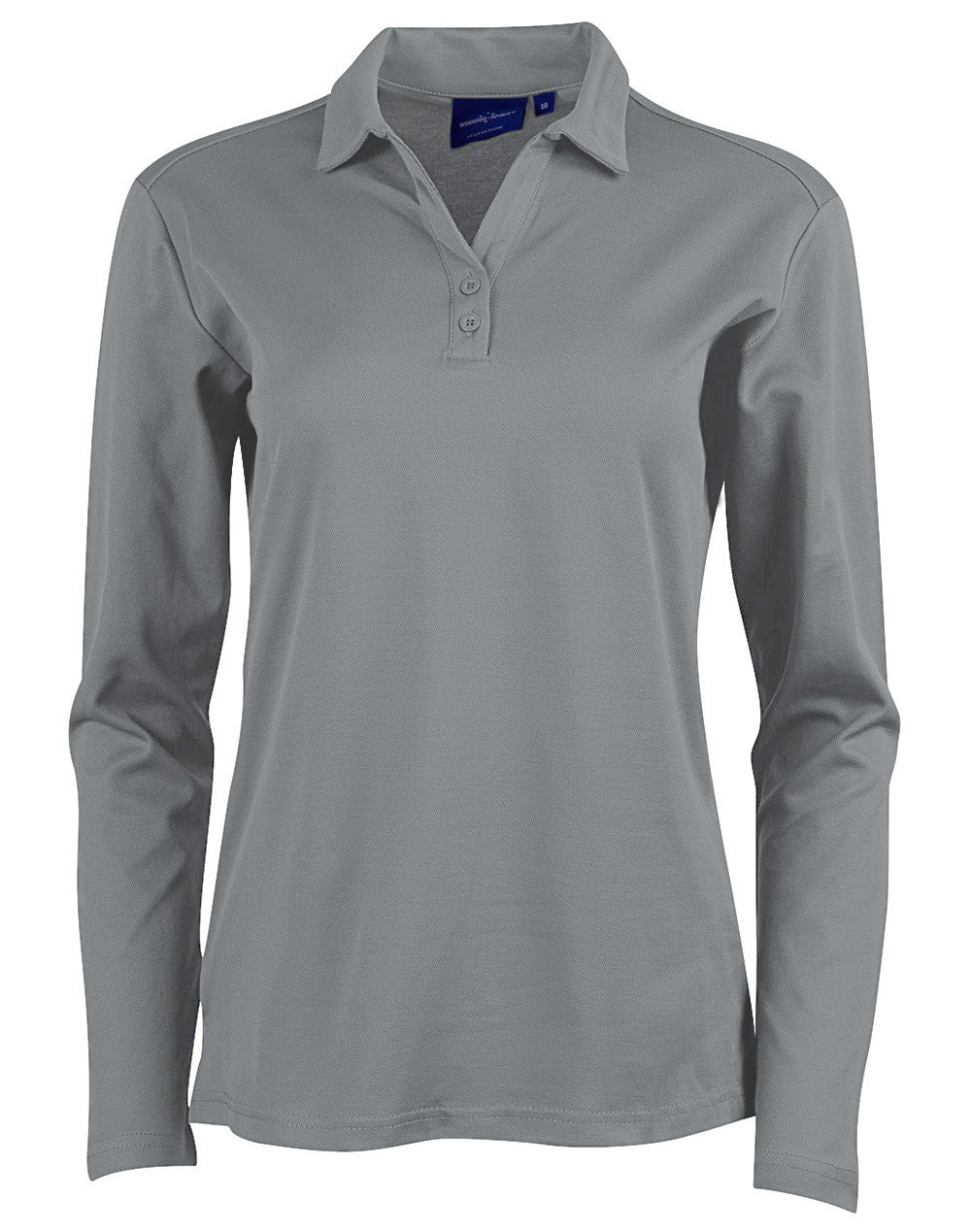 Ladies TrueDry Cotton Polo Shirt Long Sleeve Backed Mesh - NS PROMO