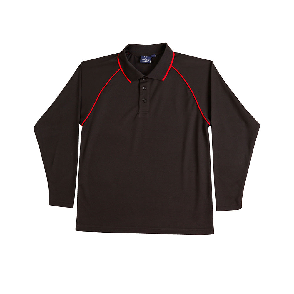 Winning Spirit PS43K Champion Plus Kids CoolDry Long Sleeve Polo Shirt