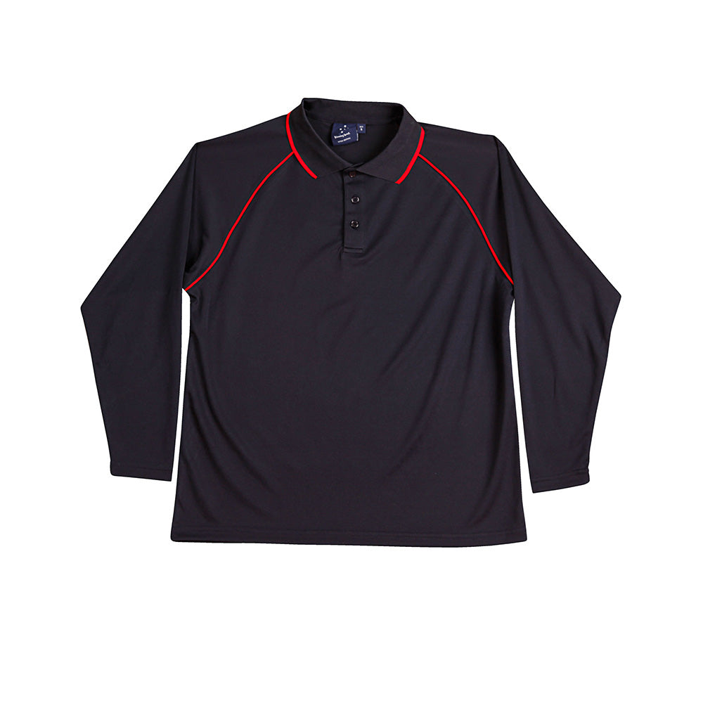 Winning Spirit PS43 Champion Plus Men’s CoolDry Long Sleeve Polo Shirt