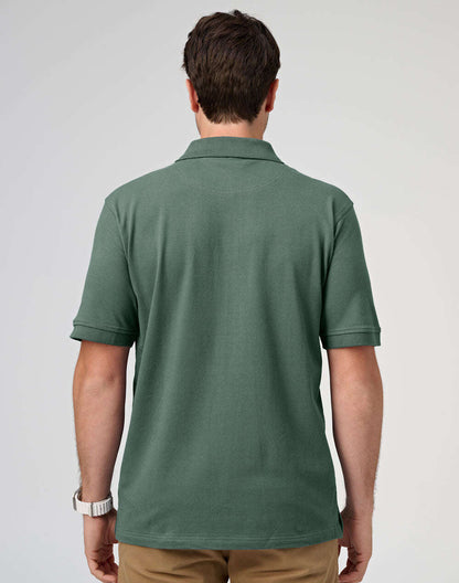 Mens Cotton Polo Shirt Short Sleeve Stretch Pique - NS PROMO